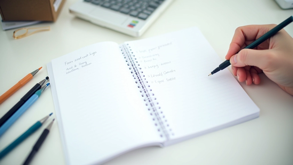 Notebook page showing clear bullet points and organized notes with different colored pens