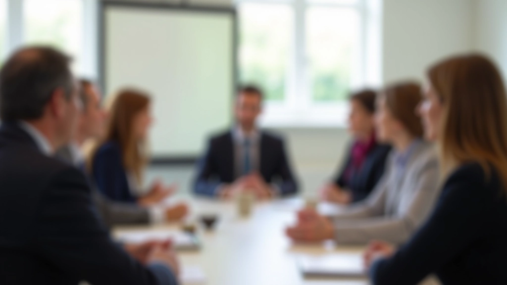 Group of professionals engaged in feedback conversation training